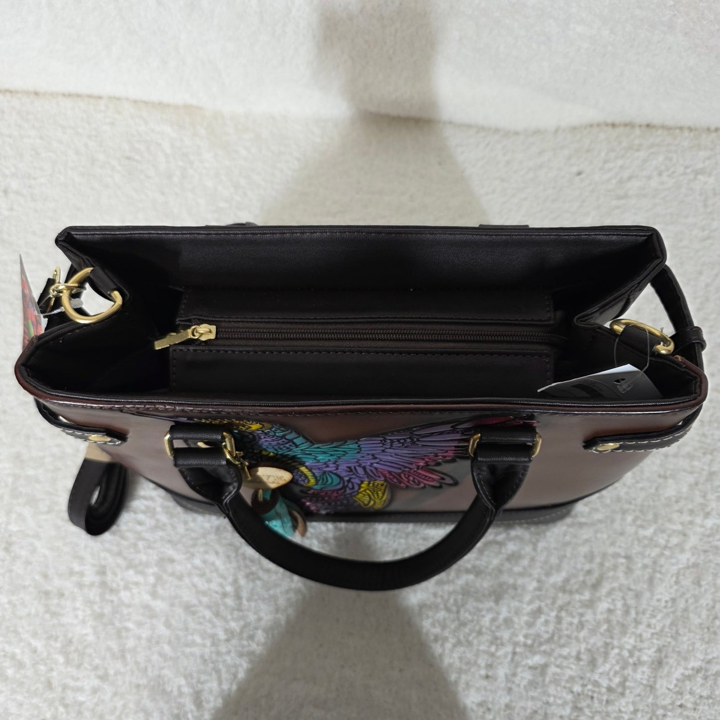 Handmade Mexican Vegan Leather Colibri Satchel Handbag