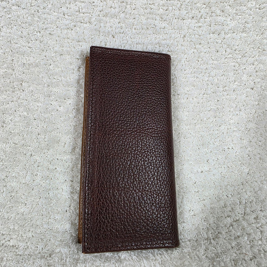 Men's Dark Brown & Honey Brown Colorblock Leather Cowboy Wallet