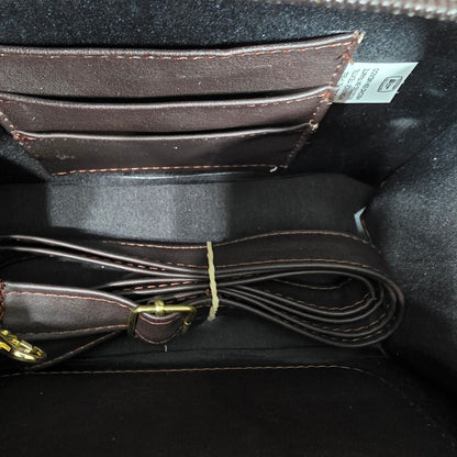 Dark Brown Multicolor Floral Embossed & Hand Painted Mexican Vegan Leather Handbag