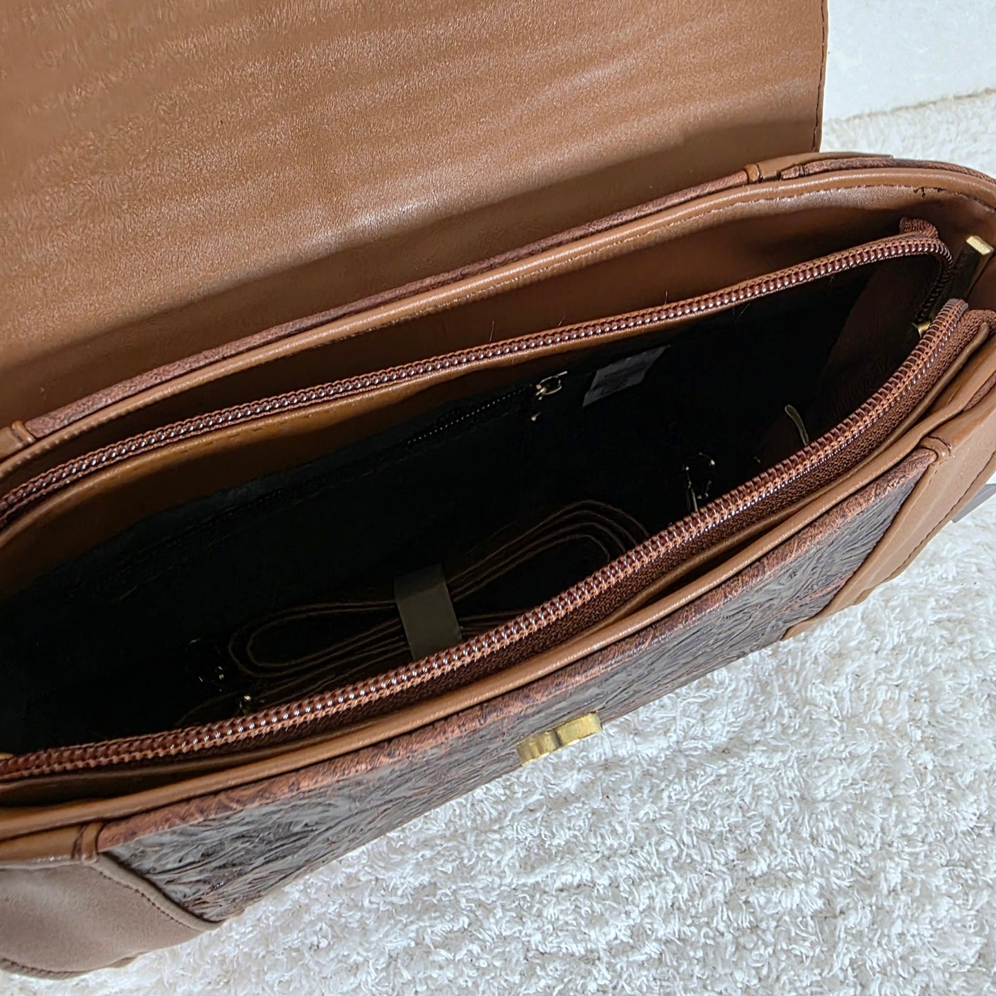 Handcrafted Mexican Floral Embossed Chocolate Brown Genuine Leather Top-Handle Bag