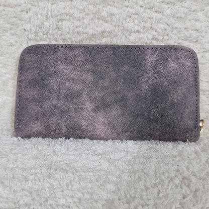 Smoky Pink Leather Zip-Around Wallet | Handmade in Mexico