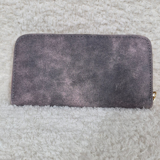 Smoky Pink Leather Zip-Around Wallet | Handmade in Mexico
