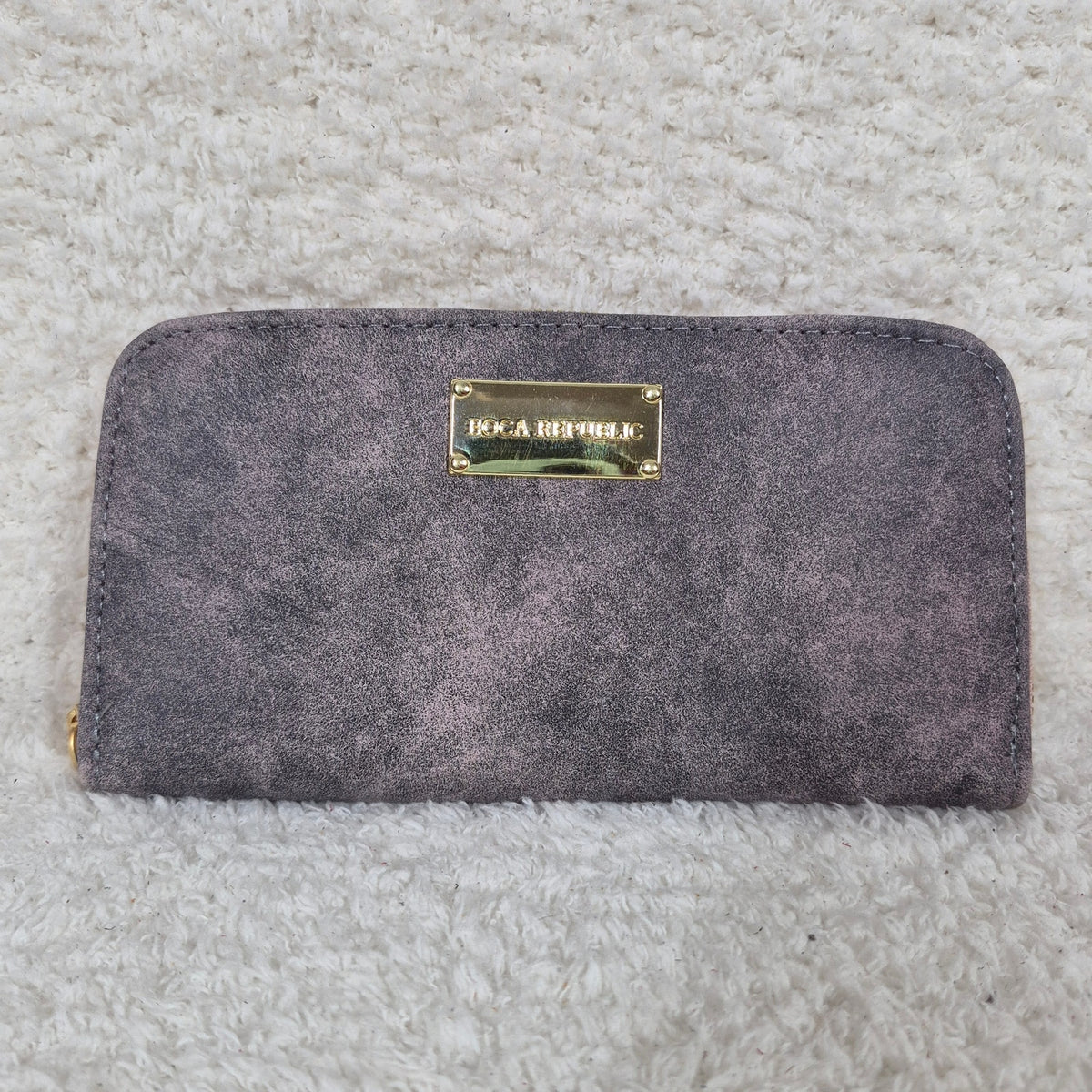 Smokey Pink Genuine Leather Bifold Zip-Around Wallet — Handmade in León, Guanajuato, Mexico