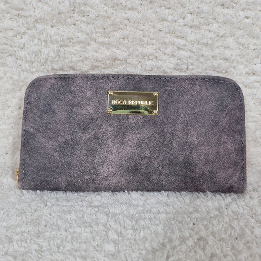 Smokey Pink Genuine Leather Bifold Zip-Around Wallet — Handmade in León, Guanajuato, Mexico