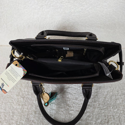 Handmade Mexican Vegan Leather Colibri Satchel Handbag