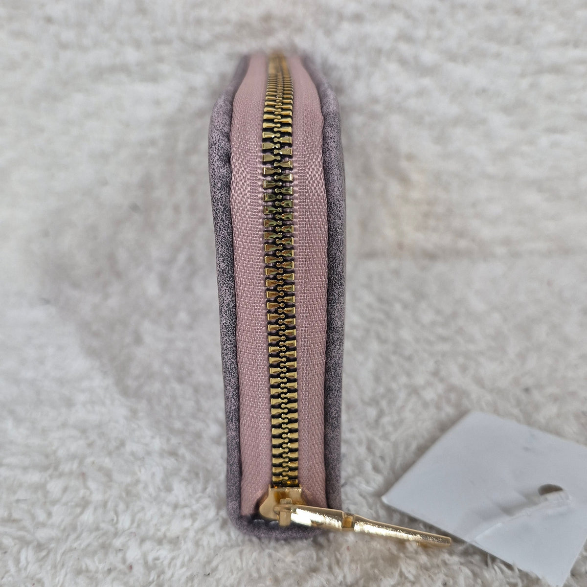 Smoky Pink Leather Zip-Around Wallet | Handmade in Mexico