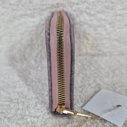Smoky Pink Leather Zip-Around Wallet | Handmade in Mexico