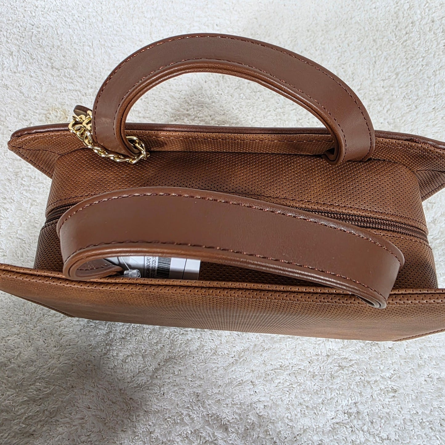 Honey Brown Colorful Colibrí Embossed & Hand Painted Mexican Vegan Leather Crossbody Bag