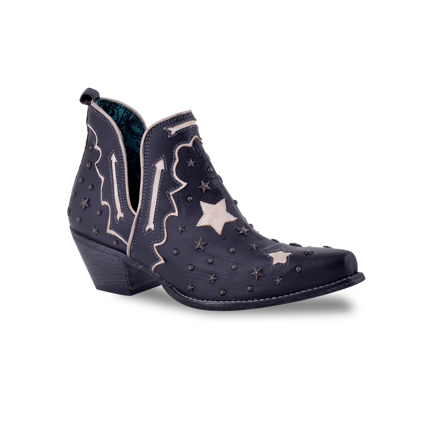MYRABAG Lone Star Sky Split-Top Western Leather Boots