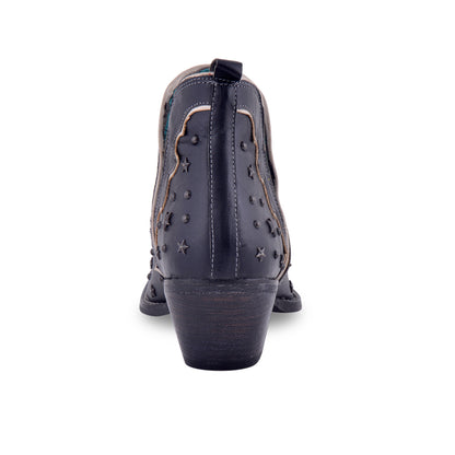 Lone Star Sky Split-Top Western Leather Ankle Boots by Myra