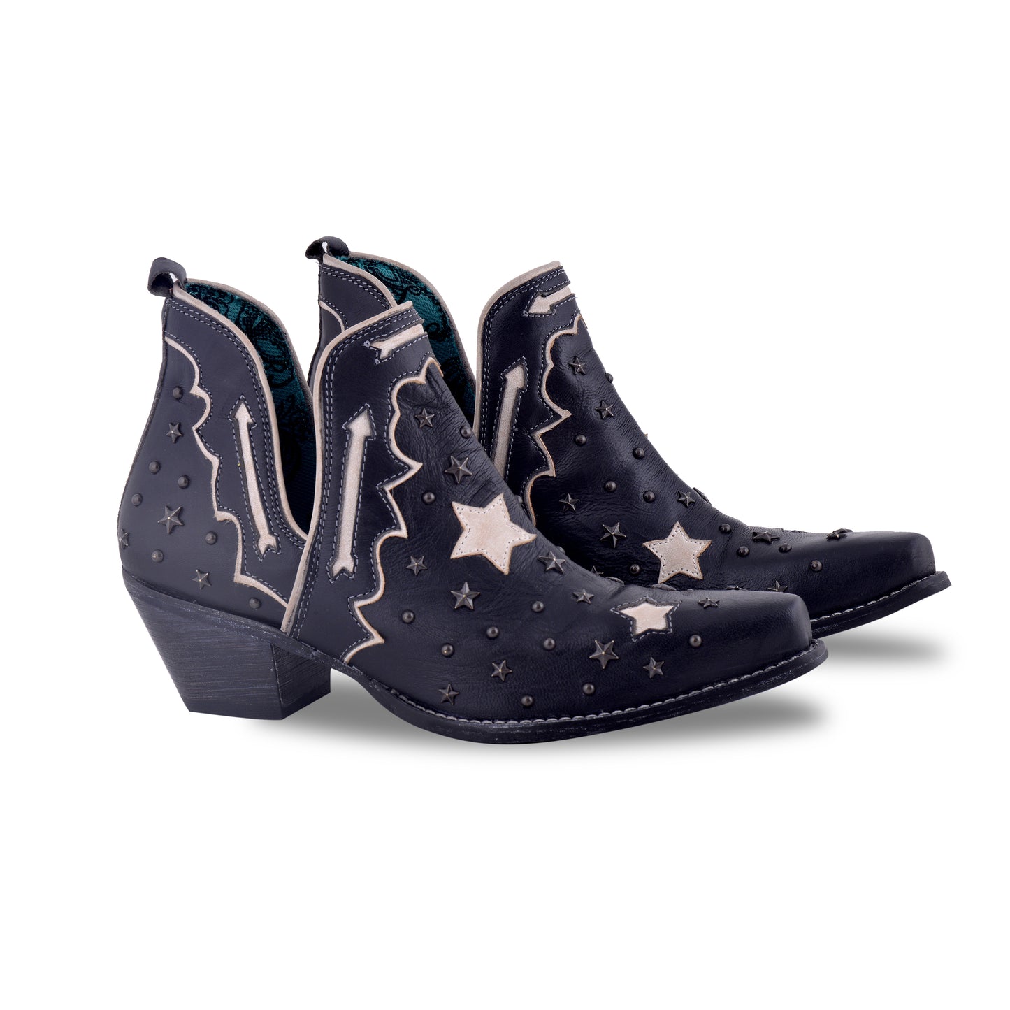 MYRABAG Lone Star Sky Split-Top Western Leather Boots