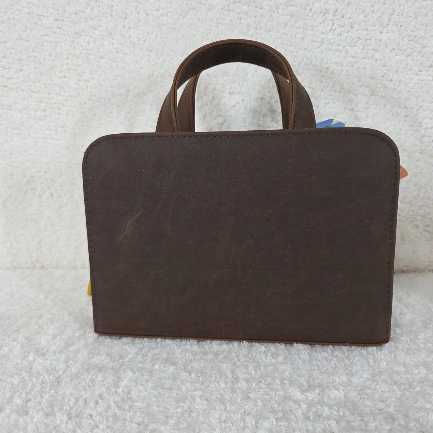 Light Brown Colorful Colibrí Embossed & Hand Painted Mexican Vegan Leather Crossbody Handbag
