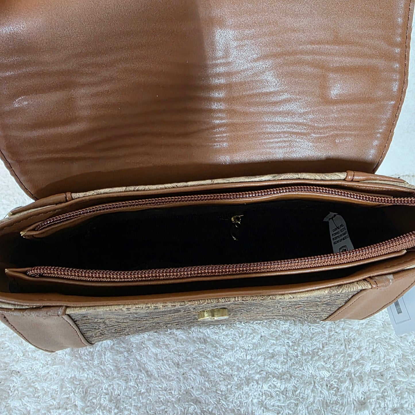 Handcrafted Mexican Floral Embossed Vintage Brown Genuine Leather Top-Handle Bag