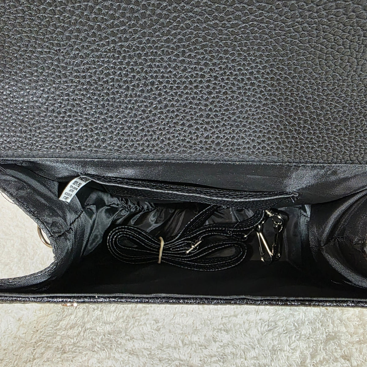 Handcrafted Mexican Black Ostrich Embossed Leather Top-Handle Satchel